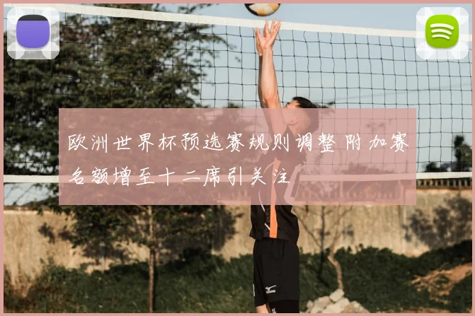 欧洲世界杯预选赛规则调整 附加赛名额增至十二席引关注
