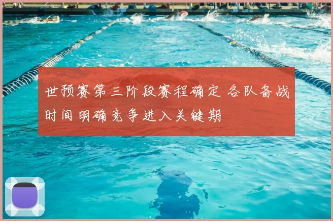 世预赛第三阶段赛程确定 各队备战时间明确竞争进入关键期